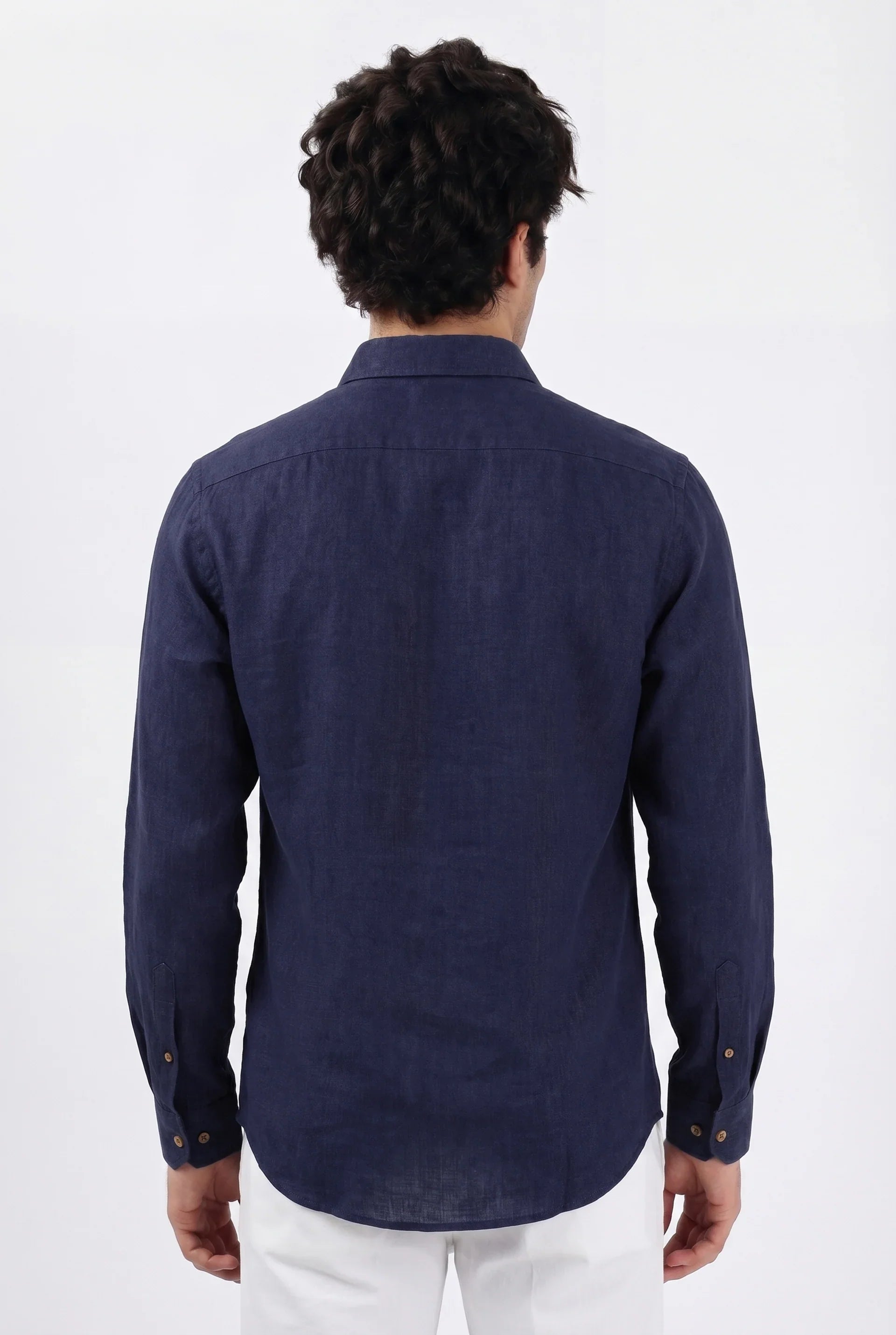 Mountain Lodge Premium Navy Blue Embroidered Shirt
