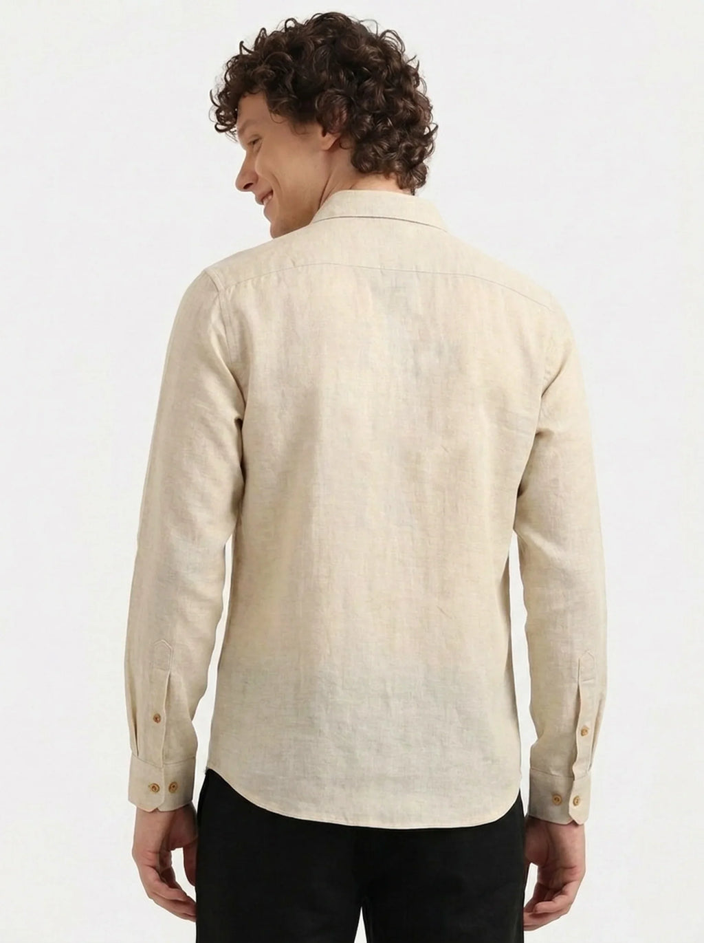 Coastal Escape Premium Beige Embroidered Shirt