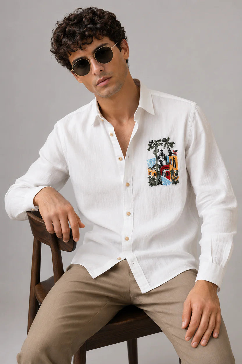 NATURE EMBROIDERY SHIRT