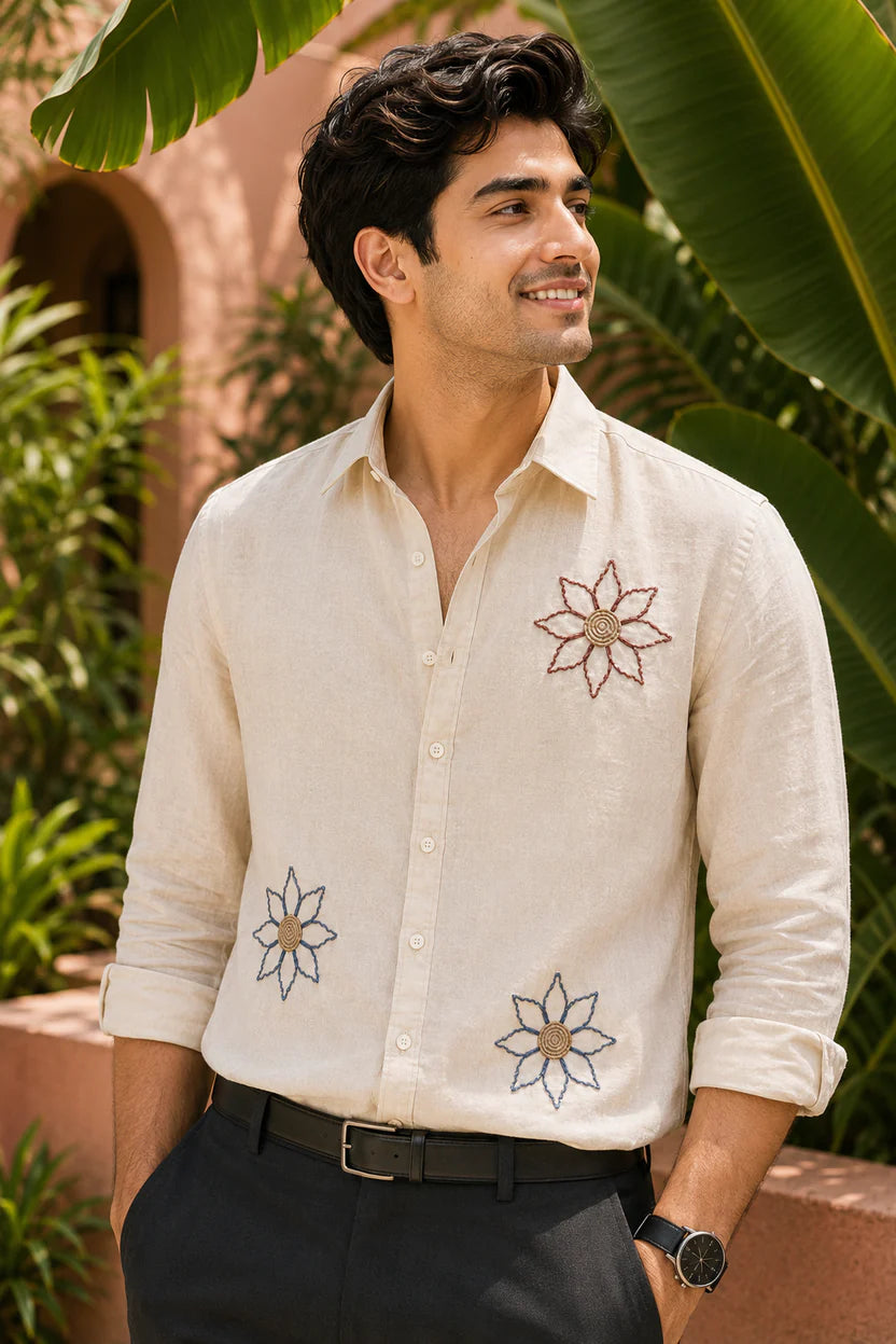 Sunflower Trio Linen Shirt