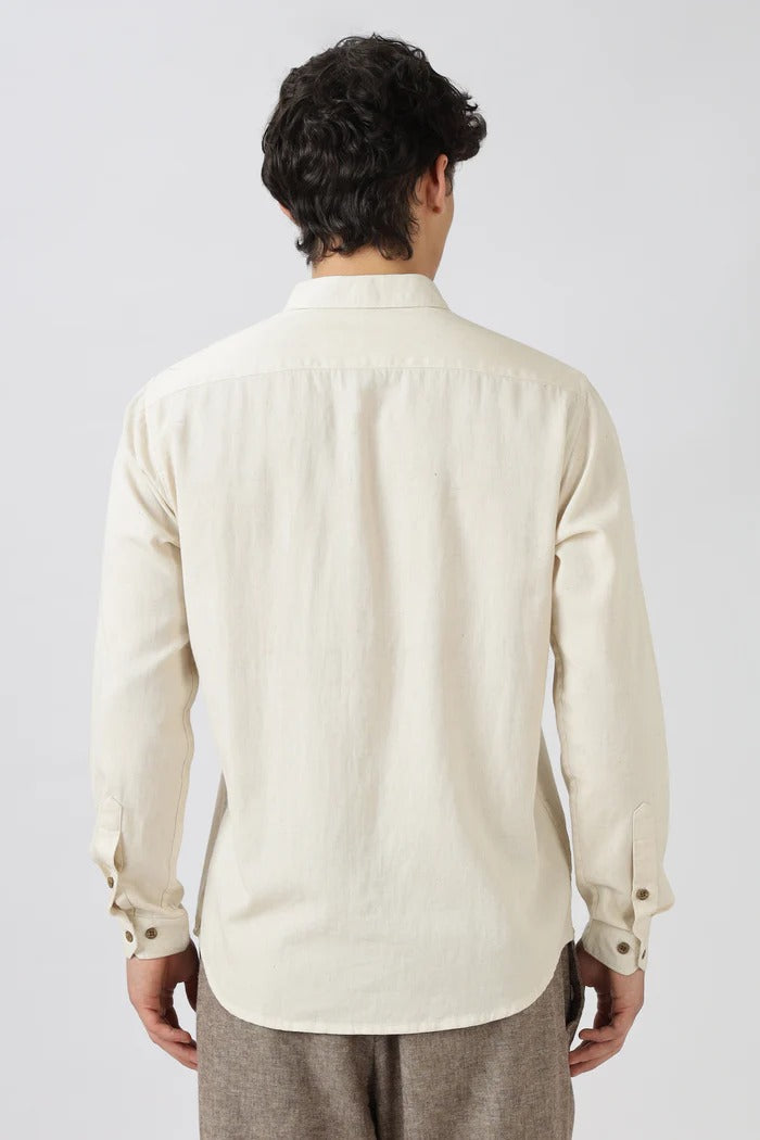Striped Embroidered Tropical Palm Ocean Motif Shirts
