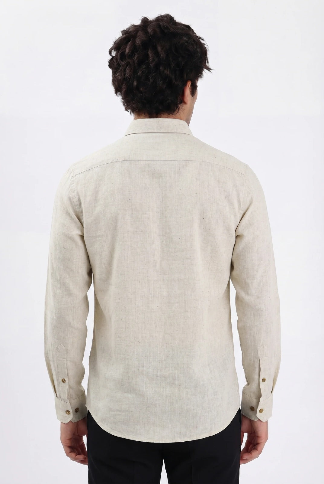 Island Breeze Premium Beige Embroidered Shirt