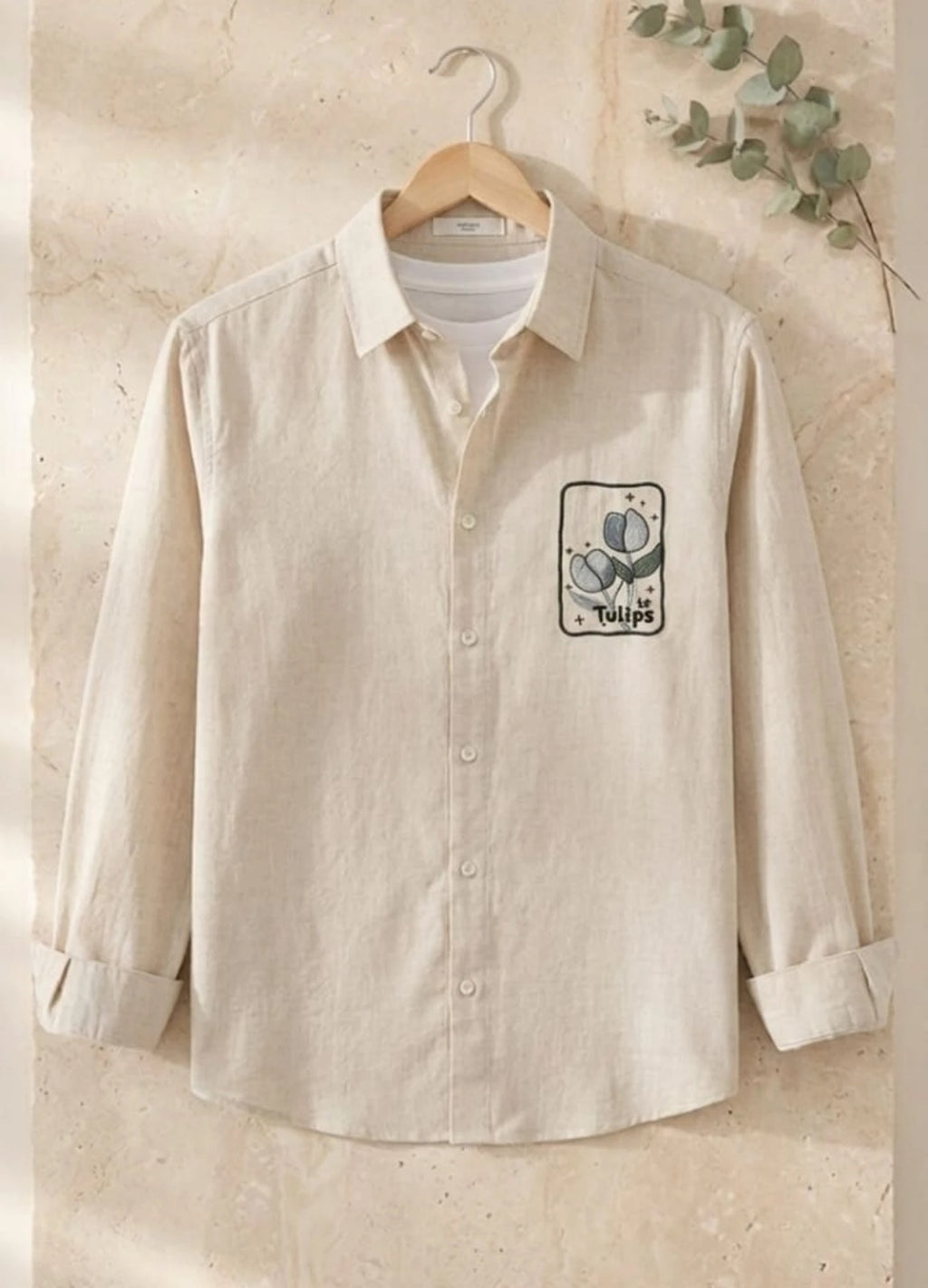 Embroidery and a classic shirt design