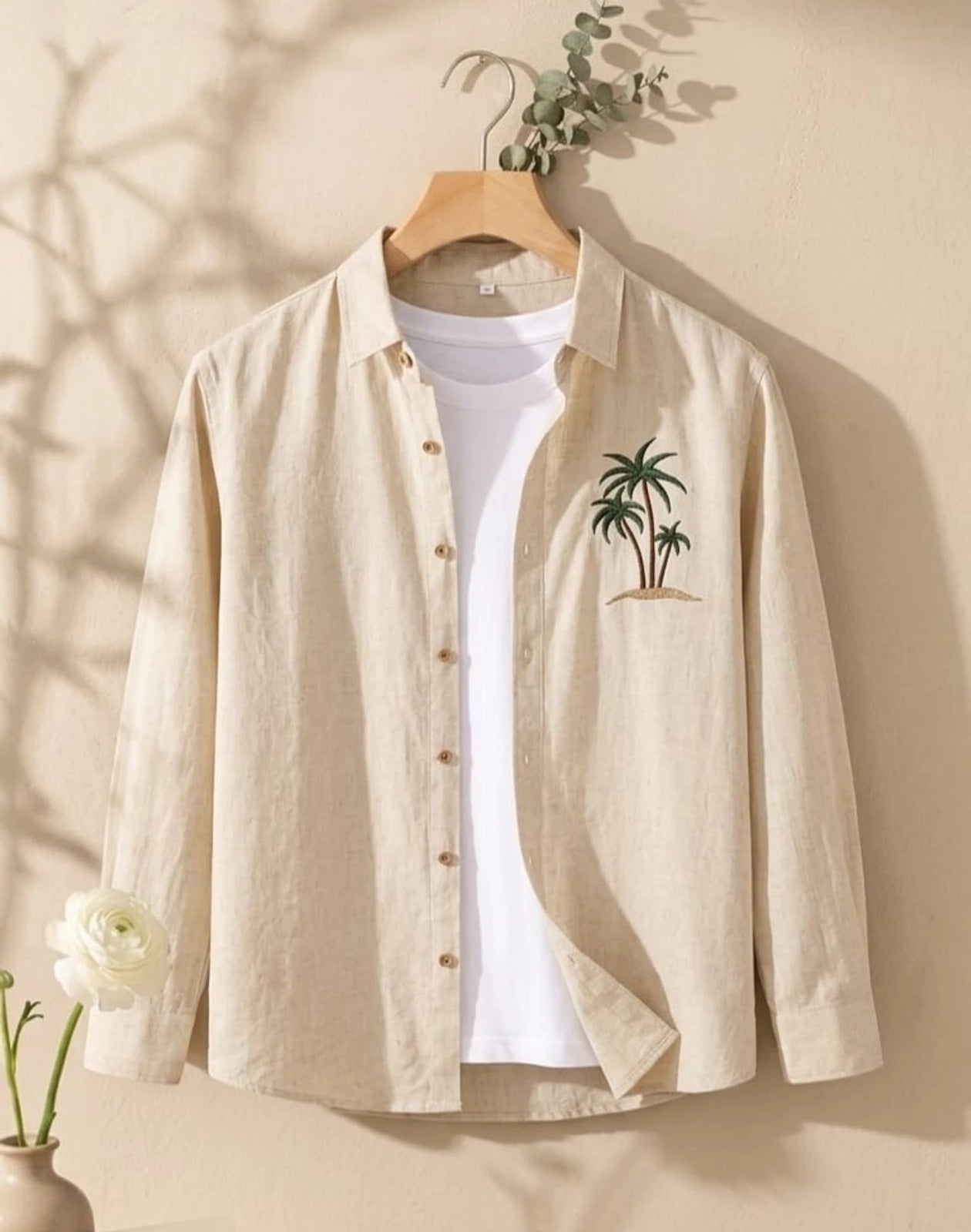 Upgrade your wardrobe with this stylish embroidered shirt