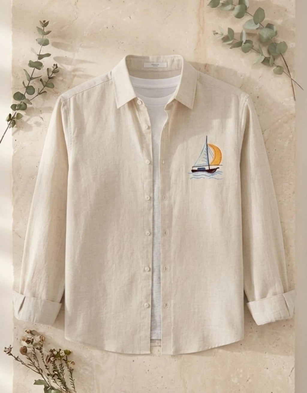 Men’s Embroidered Regular Fit Full Sleeve Shirt