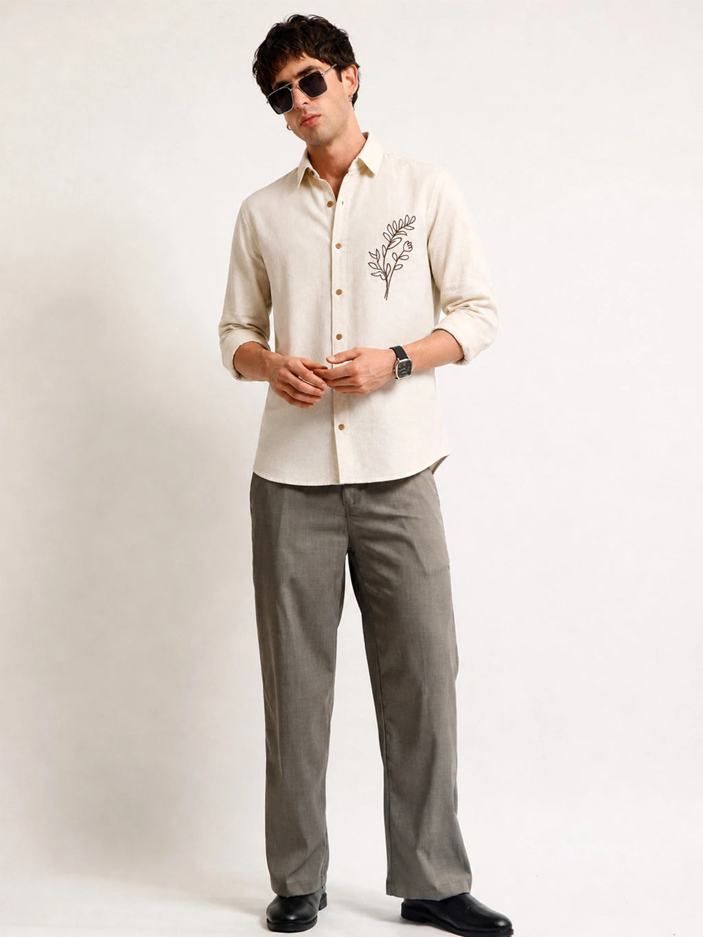 Men’s Classic Embroidered Full Sleeve Shirt