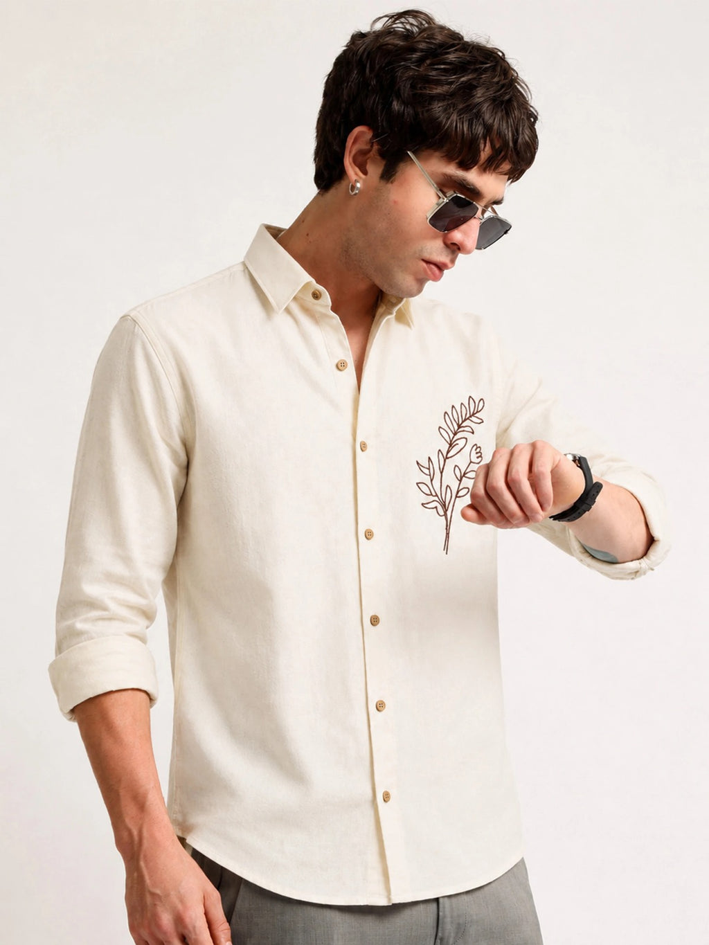 Men’s Classic Embroidered Full Sleeve Shirt