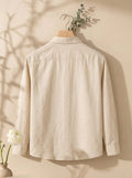 Men’s Casual Embroidered Cotton Shirt